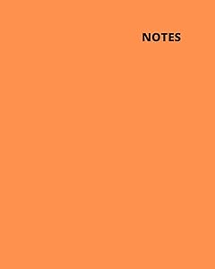 BLANK NOTEPAD IN ORANGE