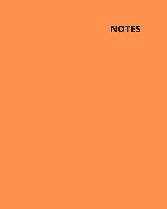 BLANK NOTEPAD IN ORANGE by SHIELDS BOOKS
