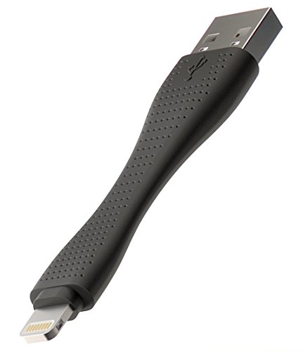 BEWIRED Charge and Sync Lightning to USB Tiny Cable (Apple MFi Certified), Black, 3 Inch