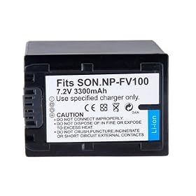 7.2V 3300mAh Digital Camera Lithium Battery for Sony NP-FV100 (Black) + Worldwide free shiping