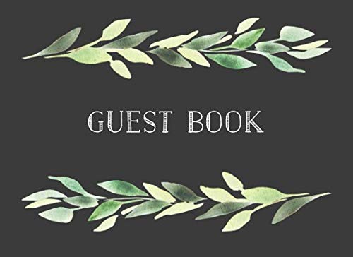 Guest Book: Simple Rustic Watercolor Greenery Leaves by Splendid Paper Co