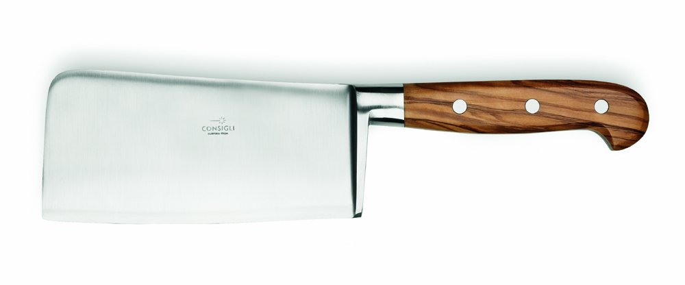 

Consigli 6-1/3-Inch Blade Olive Wood Handle Cleaver Knife
