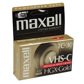 Maxell VHS-C TC-30 min - HGX - Gold - HangTab