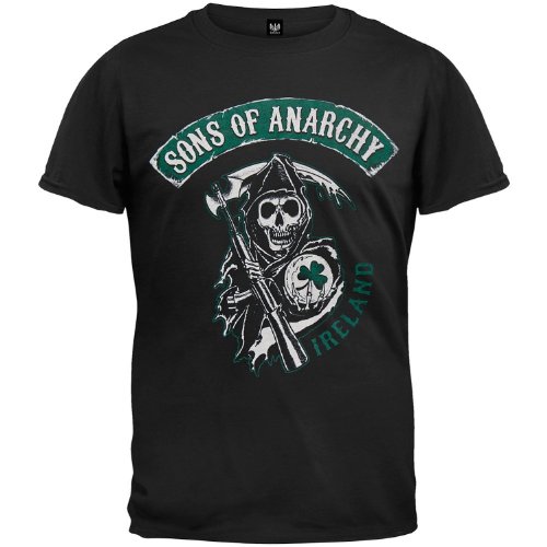Sons of Anarchy Ireland Logo Adult Black T-Shirt