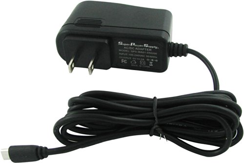 Super Power Supply® AC / DC Adapter Charger 2 Meter (6.5ft) Cord for Tablet Google Nexus 7, Google Nexus 10, Most Smartphone Universal Travel Wall microUSB Barrel Plug