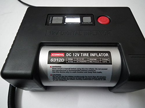 Coido 6312D Fully Automatic Tyre Inflator and Air Compressor Pump with Auto Cut-Off (100 PSI, 12V)