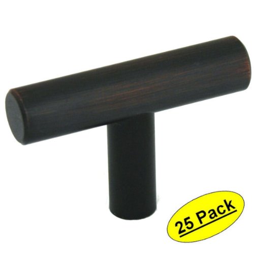 Cosmas 305ORB Oil Rubbed Bronze Cabinet Hardware Euro Style T Bar Knob - 2