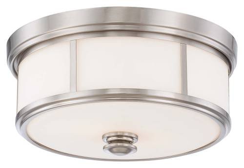 Minka Lavery 4365-84 2-Light Flush Mount, Brushed Nickel Finish