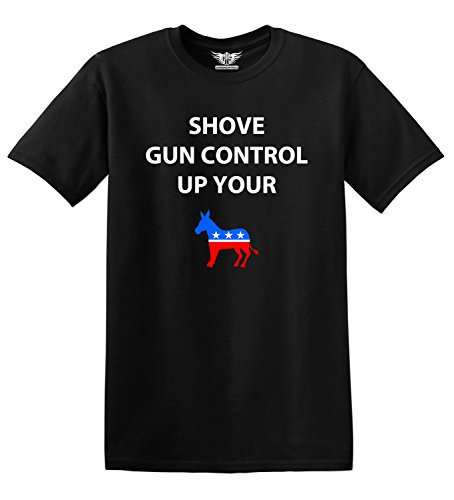 GunShowTees Men's Shove Gun Control Up Your...2nd Amendmdent Firearm T-Shirt