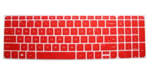 CaseBuy Semi-Red High Quality Ultra Thin Soft Silicone Gel Keyboard Protector Cover Skin for 15.6-Inch HP Pavilion ENVY 15 TouchSmart Sleekbook 15-j000 15-b000 15t-j000 15t-e000 15z-j000 15z-e000 15z-b000 Notebook PC, such as 15-e014nr, 15-e016nr, 15-e015nr, 15-j050us, 15-j032tx, 15-j030us, 15-j053cl, 15-j010us, 15-j011nr, 15-j023cl,15-b085nr, 15-b150us, 15-b010us, 15z-b000, 15-b120us, 15-b140us US Layout (if your 