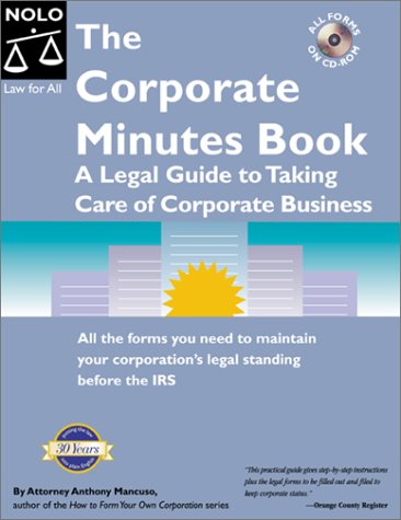 The Corporate Minutes Book by Anthony Mancuso
