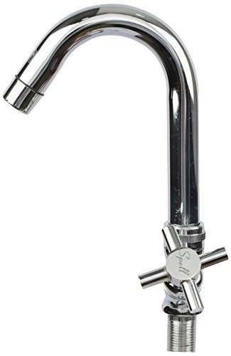 National Sanitation Steel Wash Basin Swan Neck Tap (Silver)