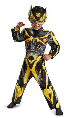 Disguise Hasbro Transformers Age of Extinction Movie Bumblebee Toddler Muscle Costume, Small/2T