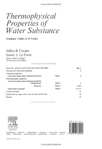 Thermophysical Properties of Water Substance: Students' Tables in SI Units