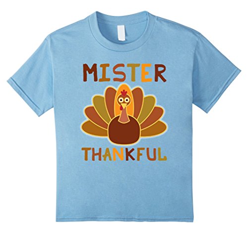 Kids Mister Thankful - Boy's Thanksgiving Turkey T-Shirt