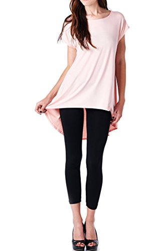 82 Days Women'S Rayon Span High & Low Sleeveless Tunic - Solid