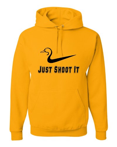 Adult Just Shoot It Funny Duck Hunting Sweatshirt Hoodie
