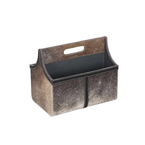 Algopix Similar Product 19 - Benzara Wooden Leather Magazine Holder