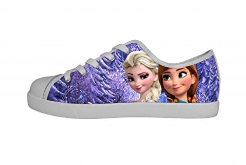 

GCKG(TM) Disney Frozen Elsa and Anna Kids Girls Canvas Shoes Lace-up Fshion Sneakers(Little Kid/Big Kid)