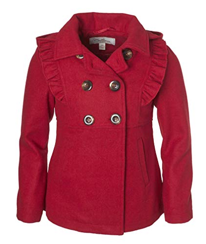 Algopix Similar Product 7 - Cremson Girls Wool Blend Hooded Ruffle