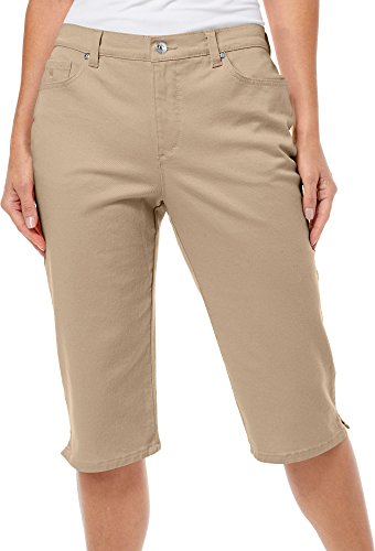 Gloria Vanderbilt Womens Amanda Solid Twill Capris