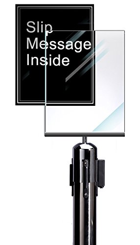 

ComeAlong Industries CC-PH-B-811CH Acrylic Paper Sign Holder with Chrome Belt Bracket, 8.5" x 11"