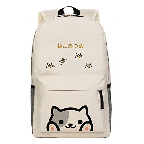 Japanese Game Neko Atsume ねこあつめ Cute Cat Backyard kitty collector Shoulder Bag Backpack School Bag D