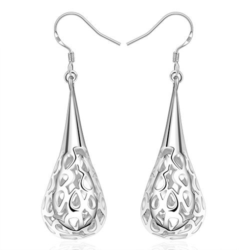 [Vintage Style] Crystal Princess Pea Pendant Clear Dangle Earrings MR.TIE Exquisite Women Fashion Jewelry