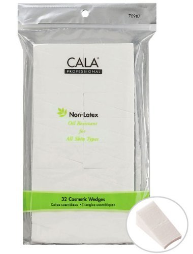 Cala Professional Non-Latex Cosmetic Wedges, For All Skin Types, 32 Count