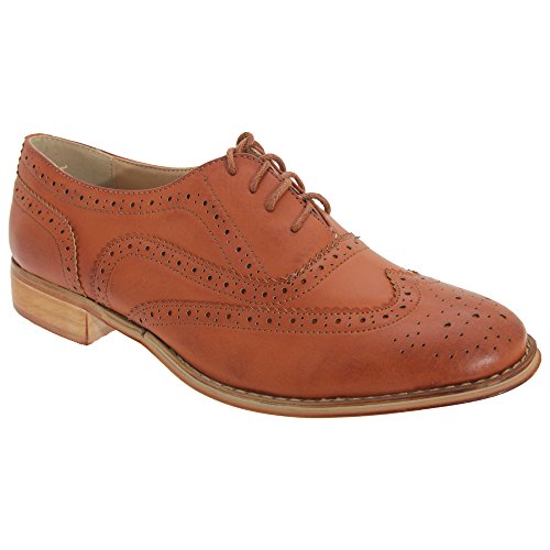 Boulevard Womens/Ladies Lace Brogue Shoes