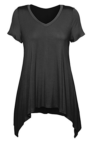 Women's Short Sleeve Loose Fit Plus Size Tunic Top