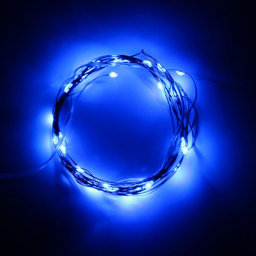 SUPERNIGHT Blue Starry Starry LED Light for Indoor Decoration 20 leds on 2M Soft Wire String Outdoor Soft Wire String Light Potted Plant Decorative LED String Light