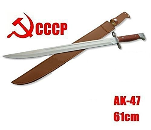 gigantisches 60cm großes russisches AK 47 CCCP (AK47) Bajonett - Kampfmesser - Saufänger - Hirschfänger - Saufeder - Jagdmesser - brutales Teil - 100% Handmade