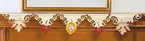 Harvest Maple Leaf Linens Mantel Scarf