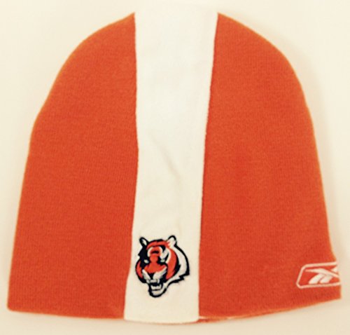 

NFL Cincinnati Bengals Reebok Official Sideline Orange White Stripe Cuffless Knit Hat Beanie
