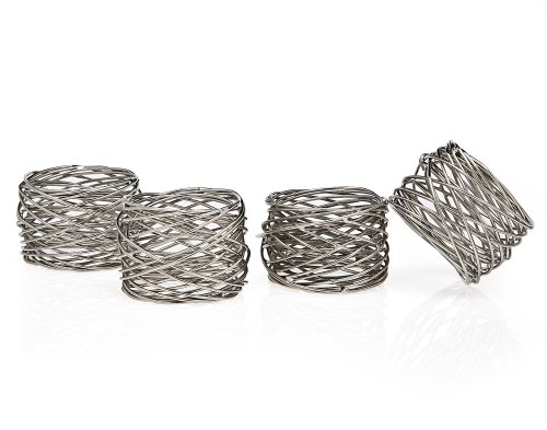 S/4 ROUND MESH NAPKIN RINGS