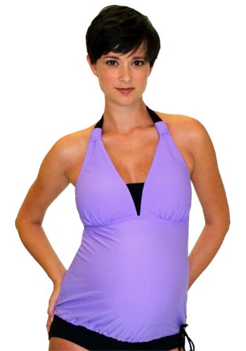 Mermaid Maternity Women's Maternity Halter V Insert Tankini Top
