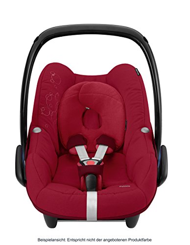 Maxi-Cosi Babyschale Pebble, bis ca. 12 Monate (0-13 kg), ISOFIX-Installation mit Maxi-Cosi Basisstation (separat erhältlich), Innovatives Gurtsystem erleichtert An- und Abschnallen, black crystal -
