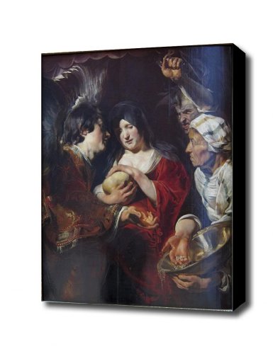 

Lille PdBA Jordaens tentation madeleine Canvas Art Print, with 1.5 inch Deep Frame BLACK edge; 14 X 18