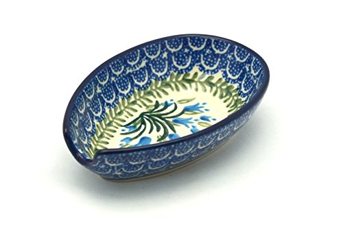 

Polish Pottery Spoon Rest - Blue Bells