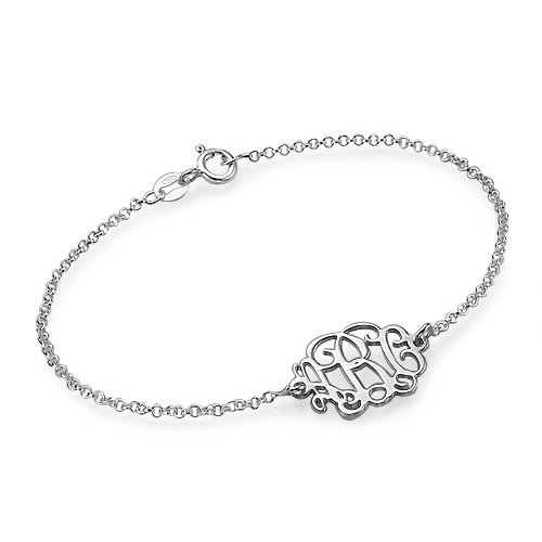Sterling Silver Monogram Bracelet - Custom made with any name!