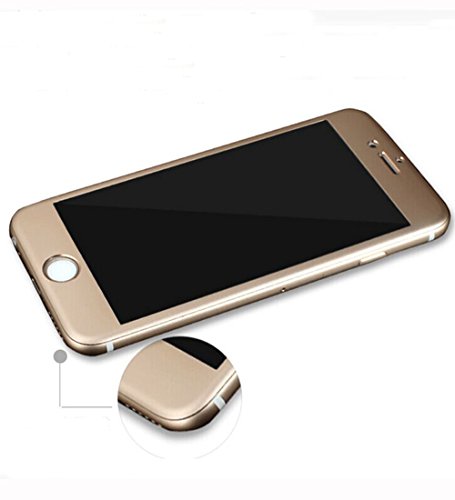 Connetech Titanium Alloy + Tempered Glass 2.5 Round Edge 9h Hardness Screen Protector for Iphone 6 4.7 Inches (Gold)