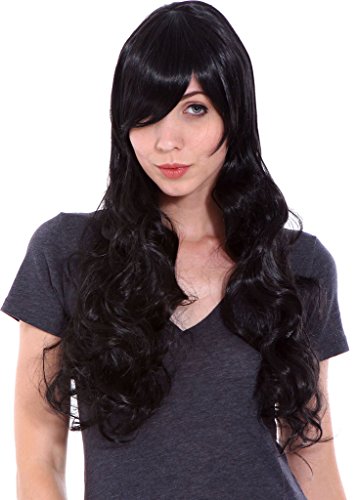 EPYA Women's Long Curly Wavy Cosplay Costume Full Hair Wigs