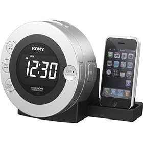 Sony ICFCD3iP CD Clock Radio for iPod and iPhone (Silver)
