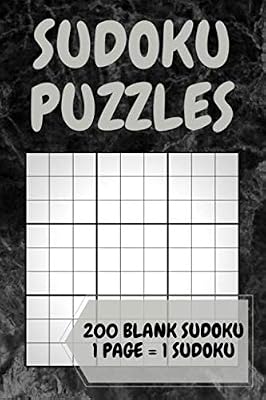 Blank Sudoku: 200 Blank 9x9 Grids ( 1 page = 1 grids )