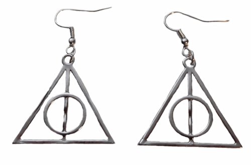 Harry Potter DEATHLY HALLOWS Silvertone French Wire EARRINGS