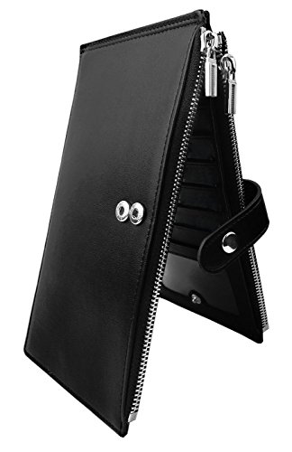 Women's RFID Blocking Zipper Wallet Card Case Purse