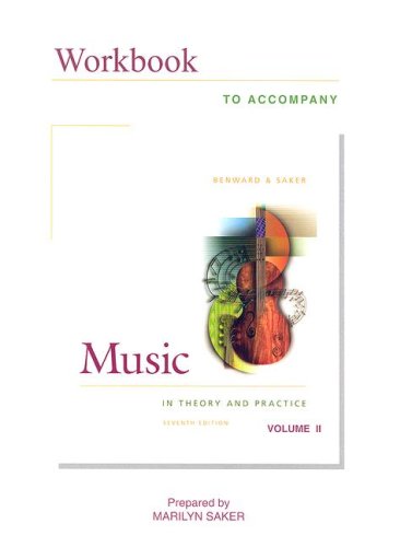 Wkbk Music in Theory and Practice Vol 2 plus Finale software by Bruce Benward