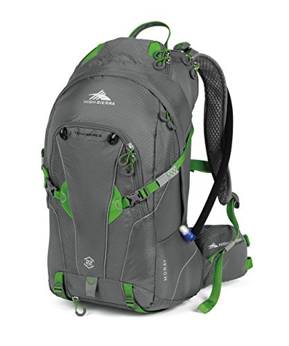 High Sierra Moray Hydration Pack, Charcoal/Kelly, 22-Liter