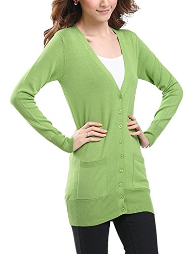 CLJJ7 Women's Thin Button Down Knit Cardigan Sweater